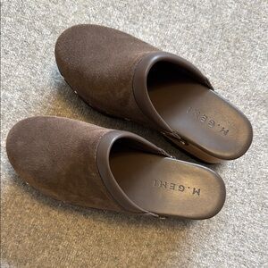M.Gemi Brown Suede Clogs